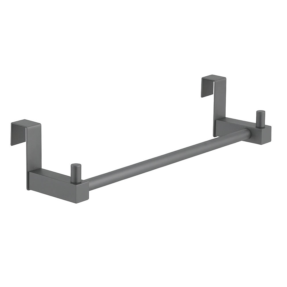 Toallero sin taladros de 36 cm GUN METAL - Imagen 2