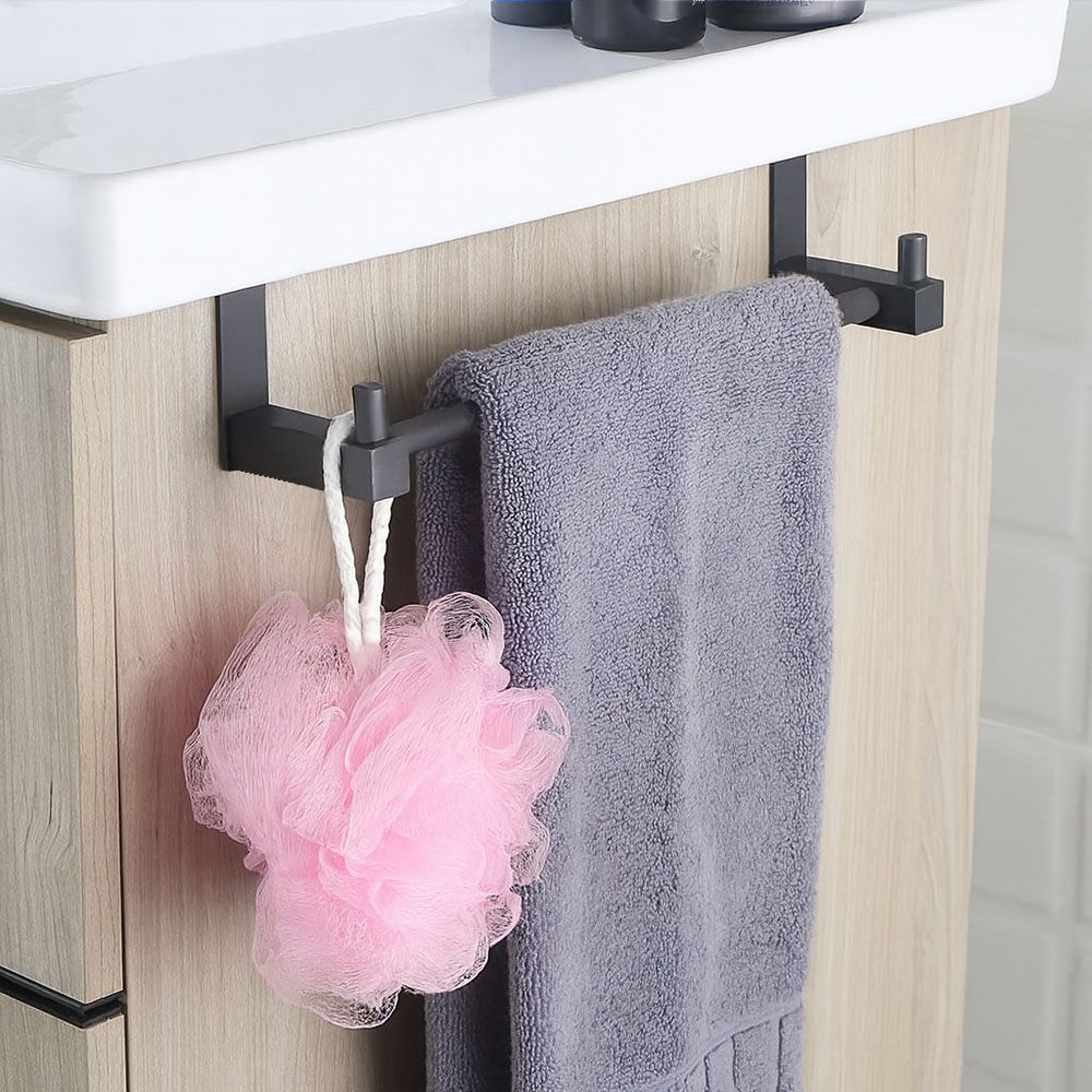 Toallero sin taladros de 36 cm GUN METAL - Imagen 3