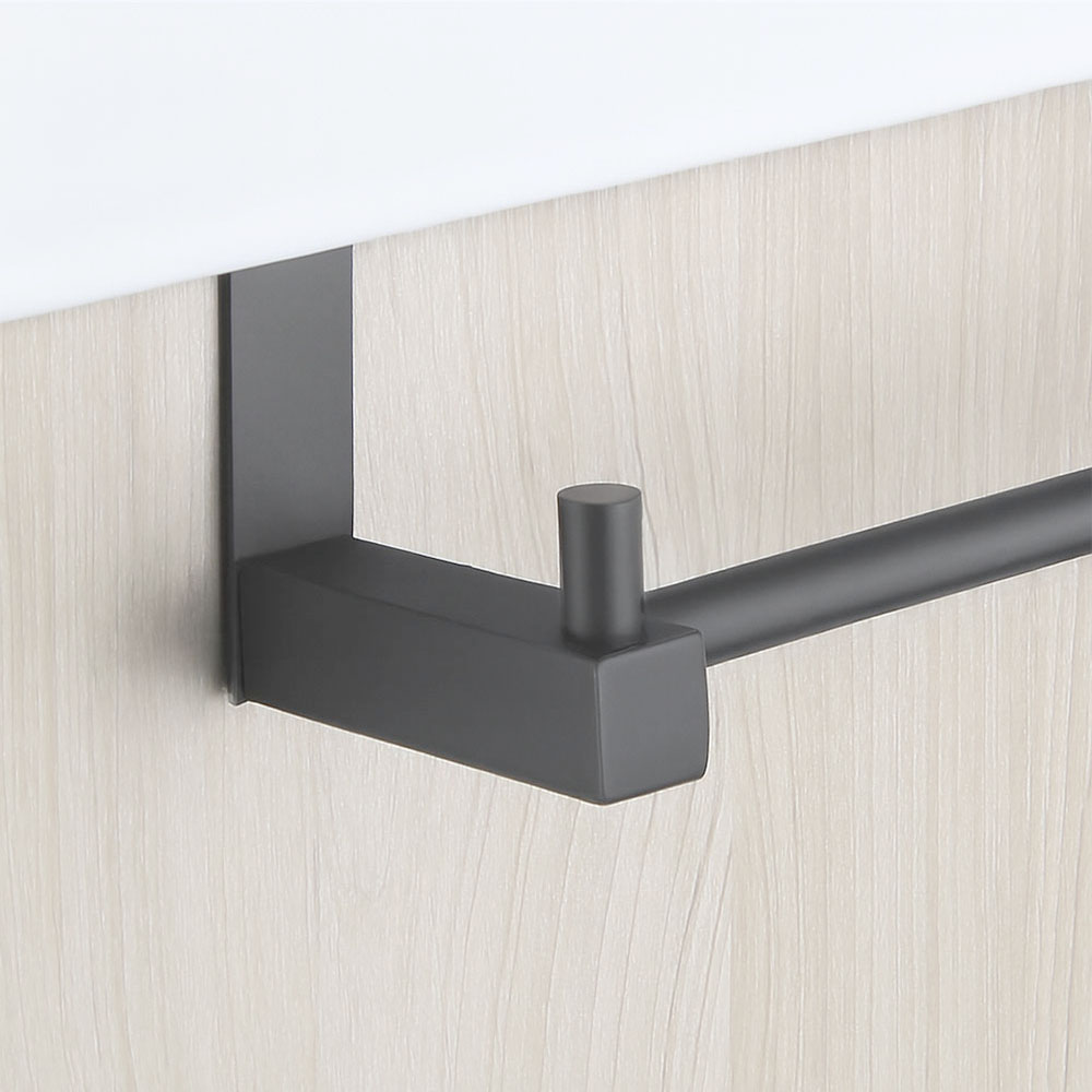 Toallero sin taladros de 36 cm GUN METAL - Imagen 4