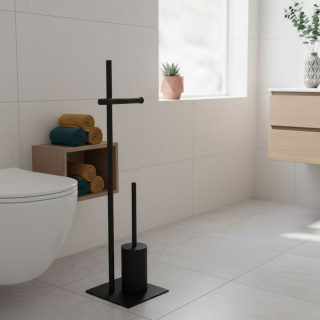 Escobillero SILVA redondo NEGRO MATE