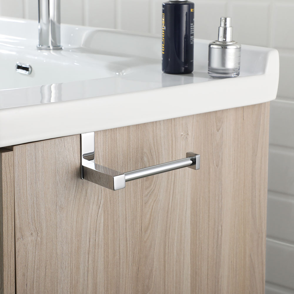 Portarrollos sin taladros de 14,5 cm CROMO brillo