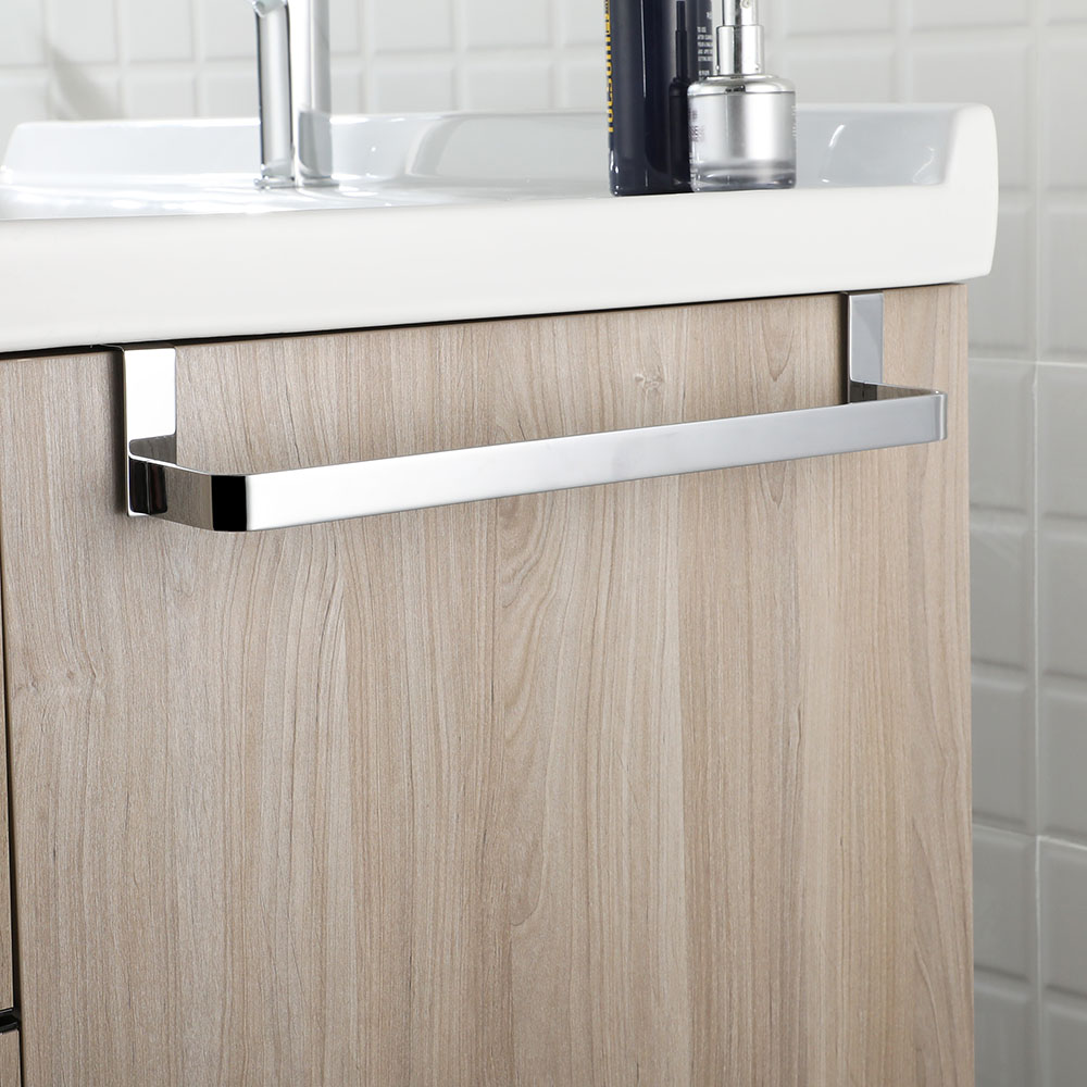 Toallero sin taladros de 36 cm CROMO brillo