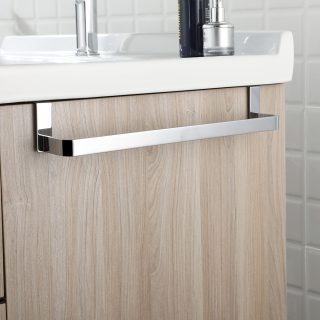 Toallero sin taladros de 29 cm CROMO brillo