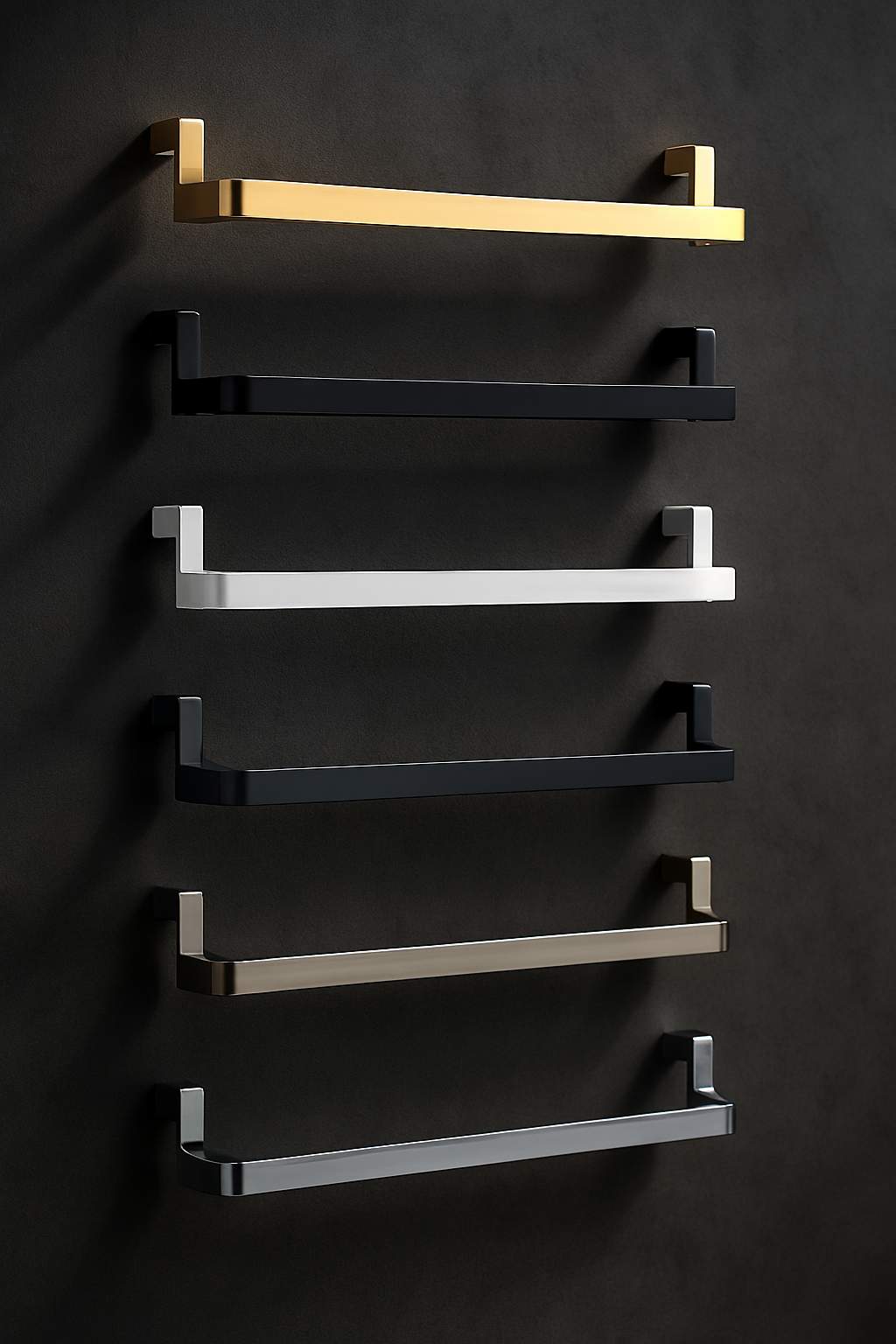 Toallero sin taladros de 29 cm CROMO brillo - Imagen 7