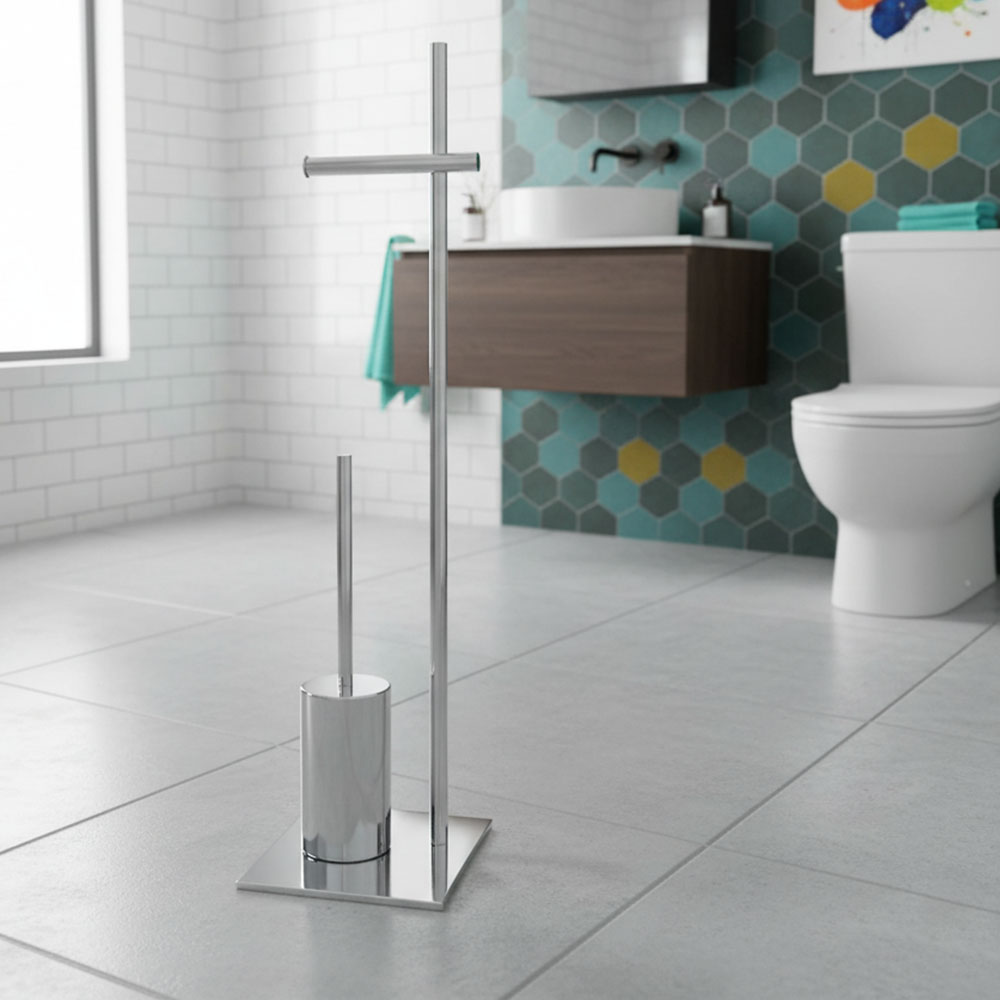 Escobillero SILVA redondo cromo brillo