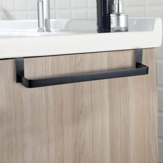 Toallero sin taladros de 36 cm NEGRO mate