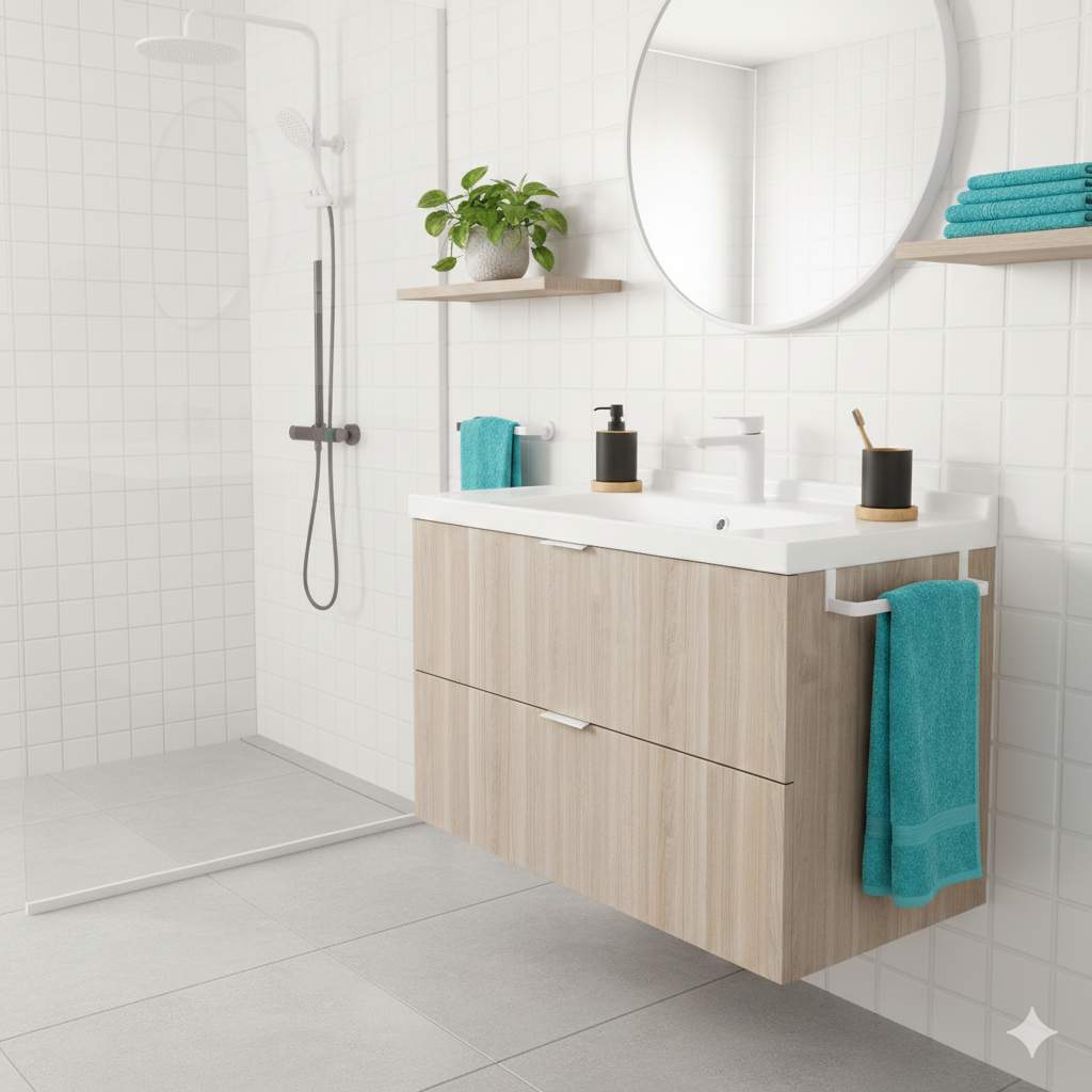 Toallero sin taladros de 36 cm BLANCO mate - Imagen 6