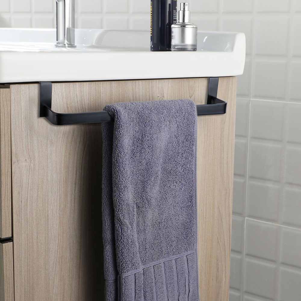 Toallero sin taladros de 29 cm NEGRO mate - Imagen 3