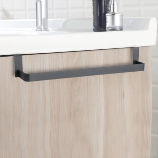 Toallero sin taladros de 36 cm antracita mate