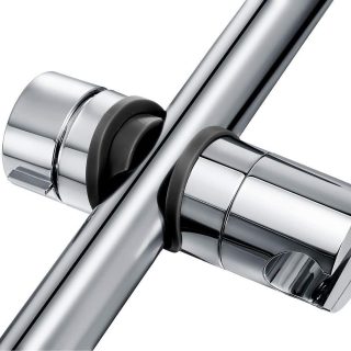 Soporte para barra de ducha ARAGONES redondo CROMO brillo fabricado en ABS