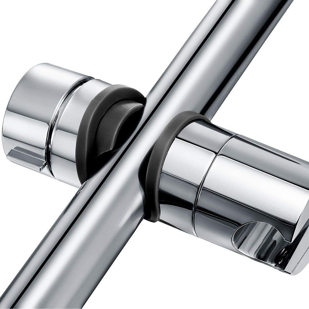 Soporte para barra de ducha ARAGONES redondo CROMO brillo fabricado en ABS