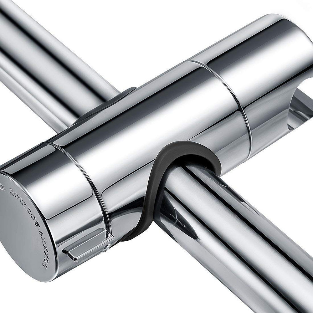 Soporte para barra de ducha ARAGONES redondo CROMO brillo fabricado en ABS - Imagen 7