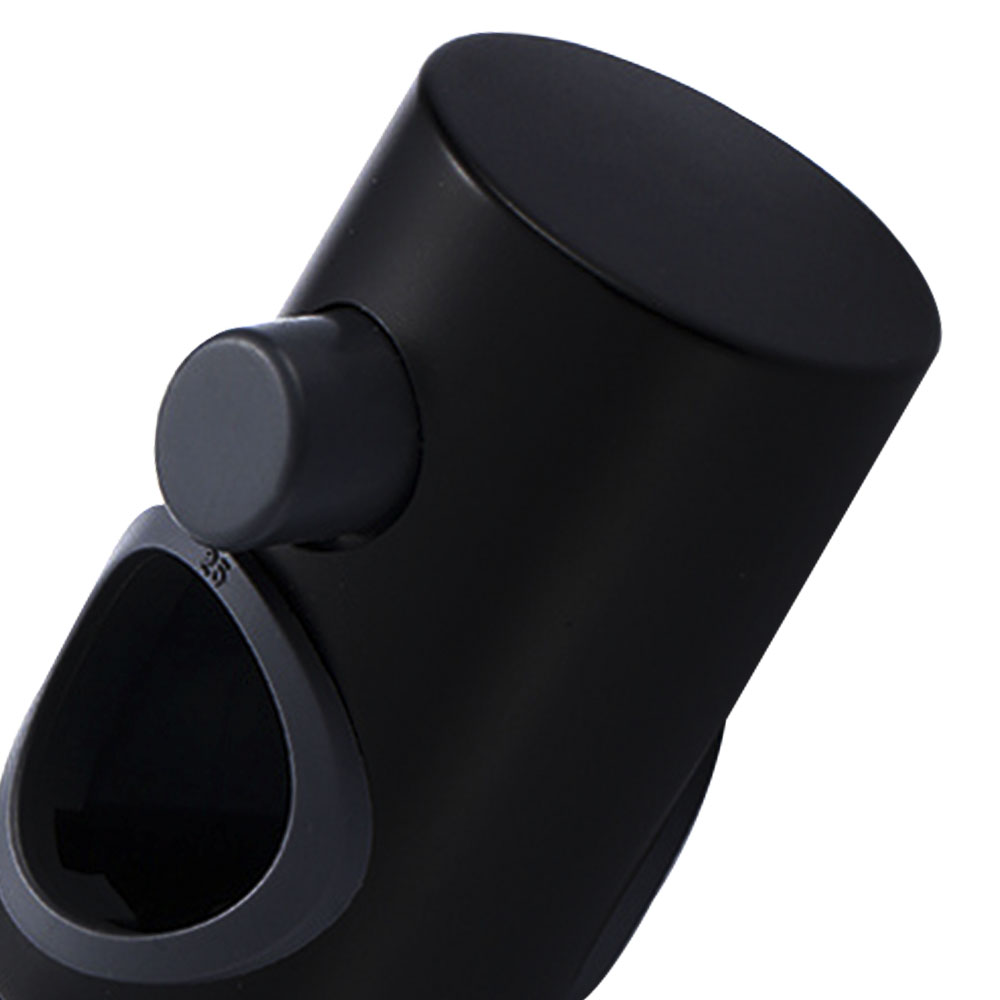Soporte para barra de ducha redondo NEGRO mate fabricado en ABS - Imagen 6