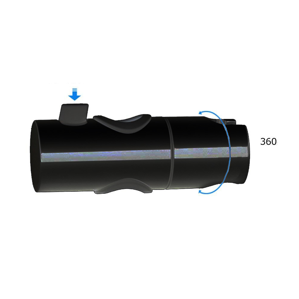 Soporte para barra de ducha redondo NEGRO mate fabricado en ABS - Imagen 7