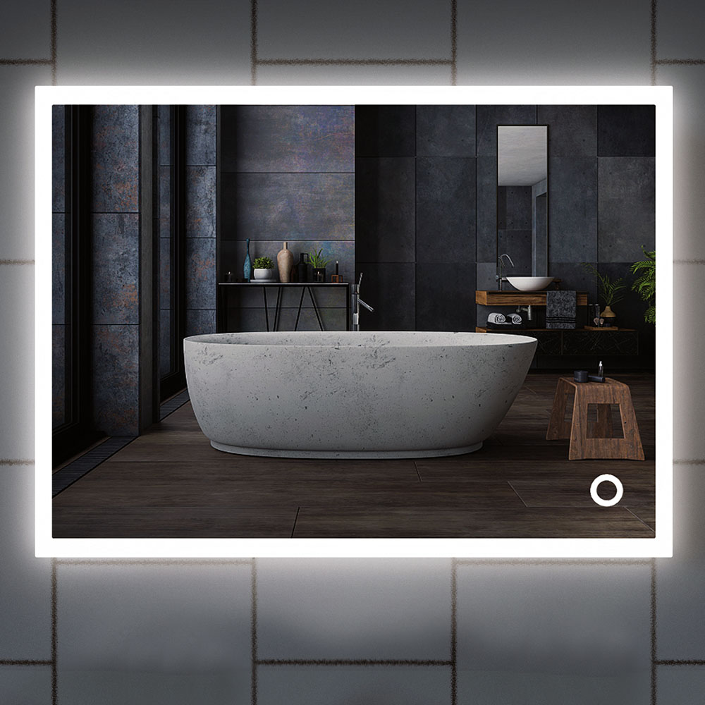 Espejo Led URIBE 25W rectangular de 80 cm x 60 cm espejo 6000K