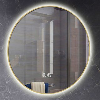 Espejo Led AURUM 24W redondo de 80 cm espejo Tº variable
