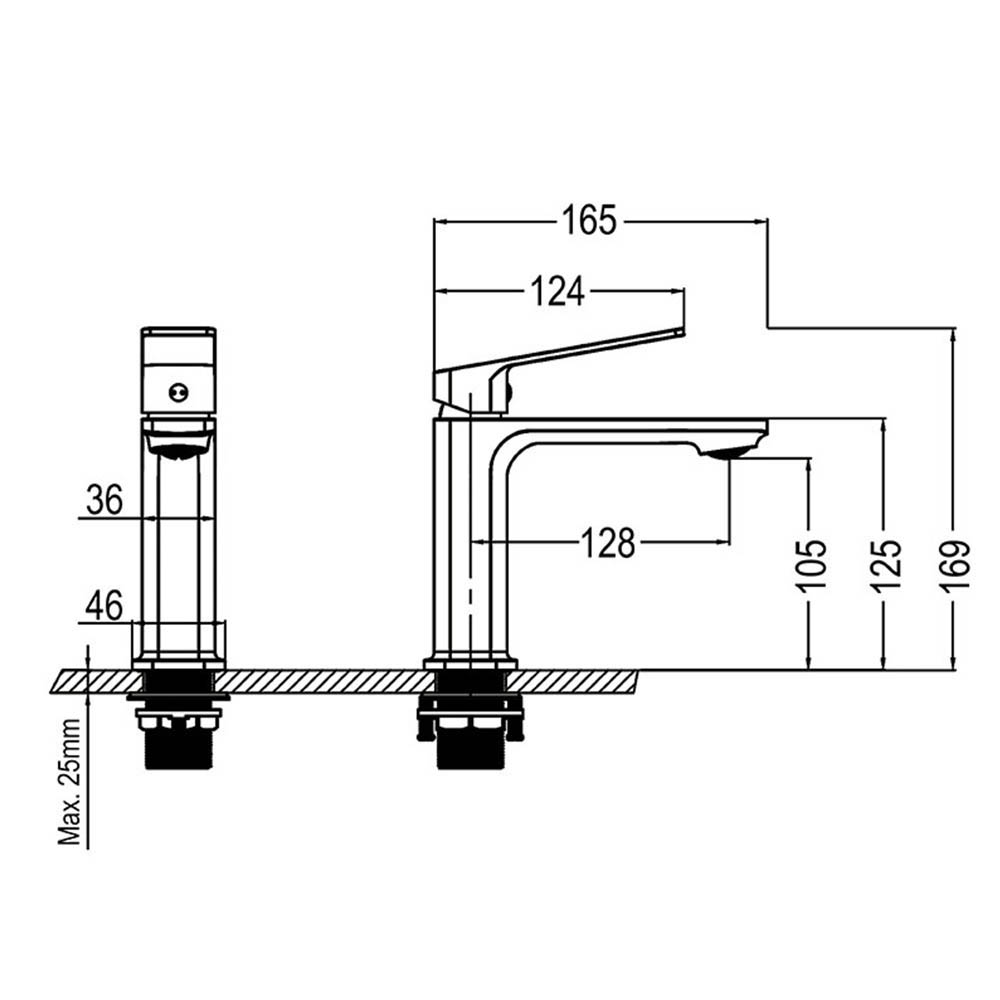 Pack grifo y clic clac monomando ATICA NEGRO mate - Imagen 8