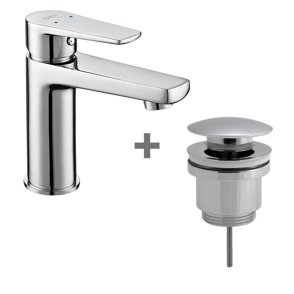 Pack grifo y clic clac monomando FUSTER NEGRO mate