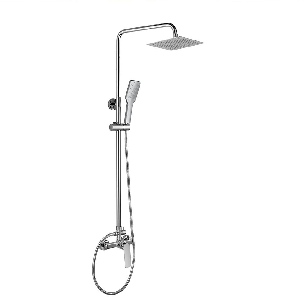 Pack columna y grifo monomando UGO cuadrada CROMO brillo - Imagen 2