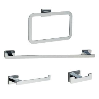 Pack 4 accesorios de baño SERRANO CROMO brillo