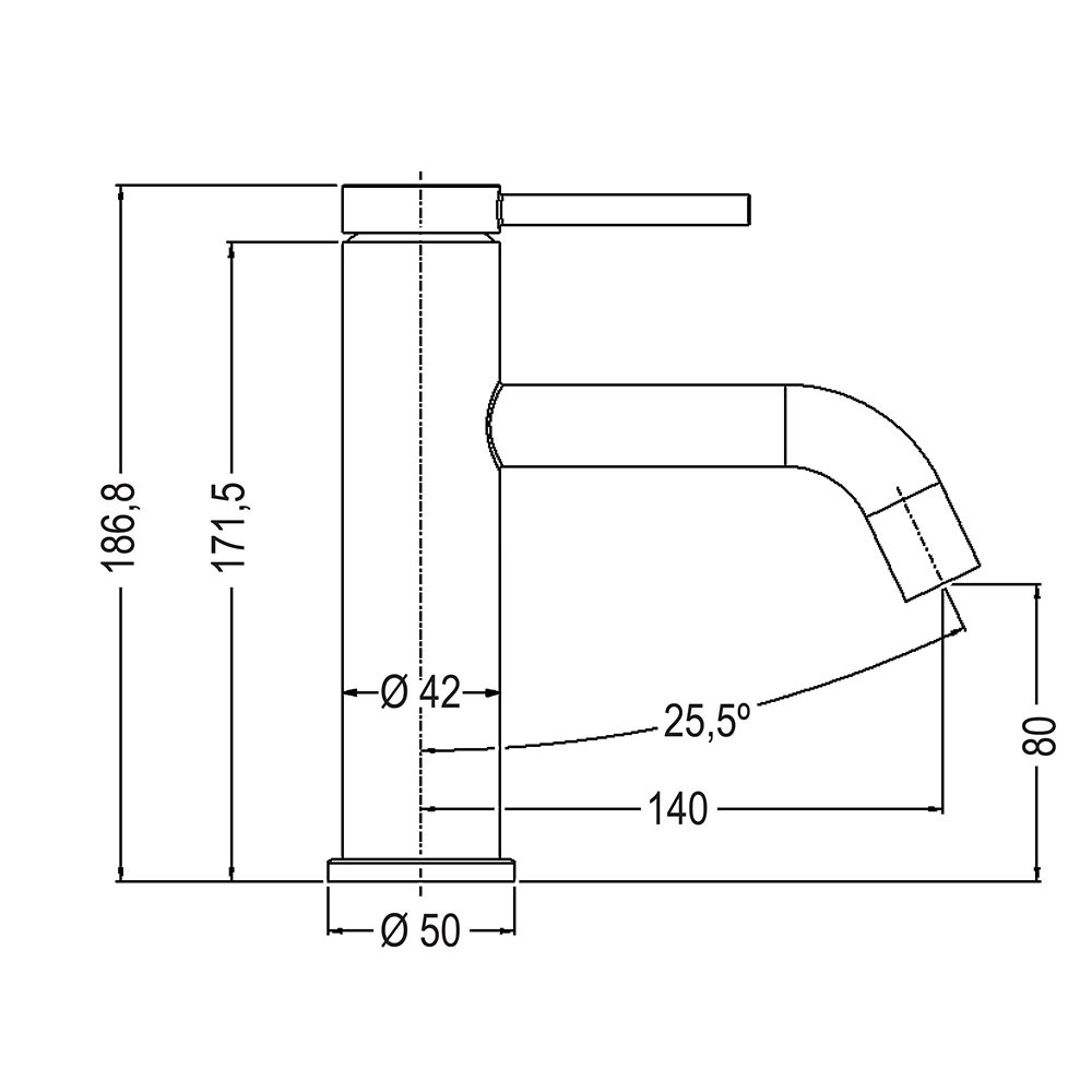 Pack columna y grifo monomando REYES GUN METAL mate - Imagen 9