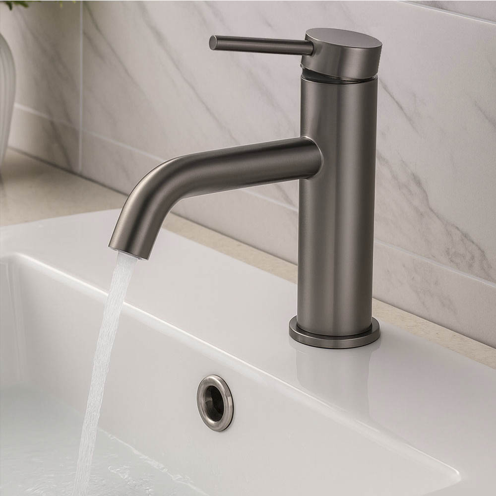 Pack grifo de lavabo y grifo de bidet REYES GUN METAL mate - Imagen 3