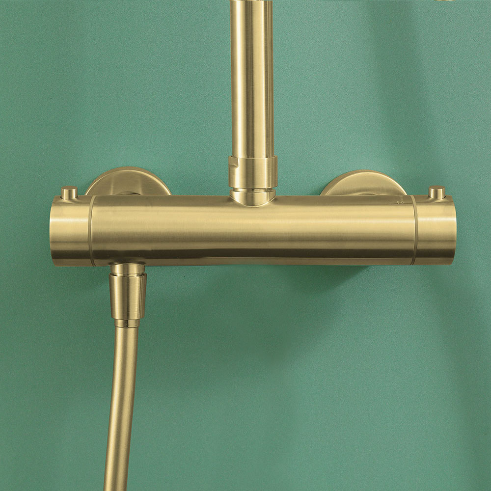 Pack columna y grifo Lavabo monomando ORO oro cepillado - Imagen 6