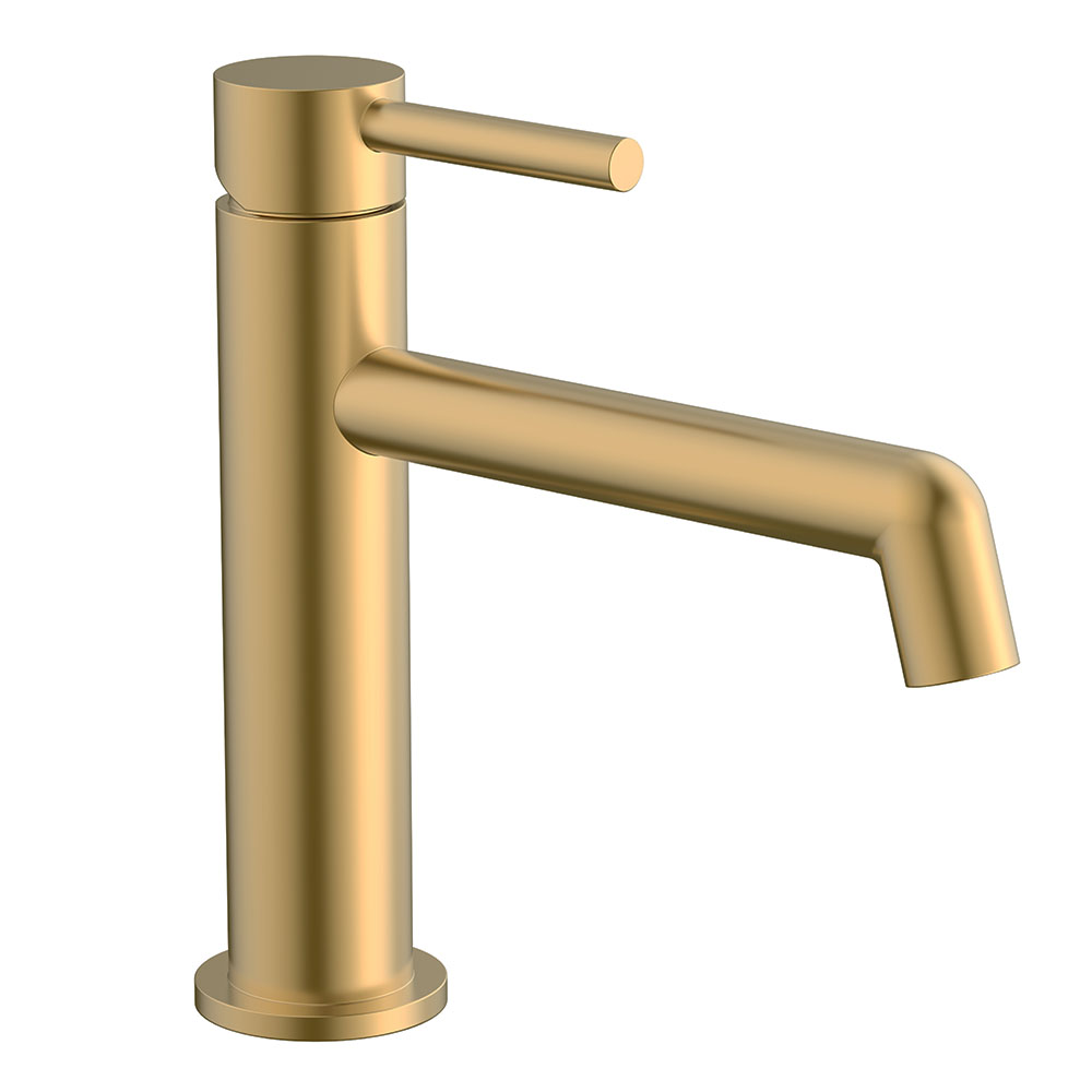 Pack columna y grifo Lavabo monomando ORO oro cepillado - Imagen 9