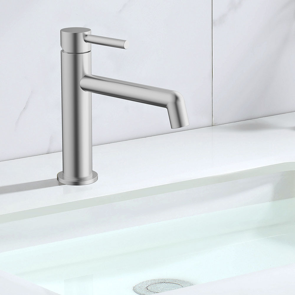 Pack columna y grifo Lavabo monomando NIQUEL CEPILLADO - Imagen 3