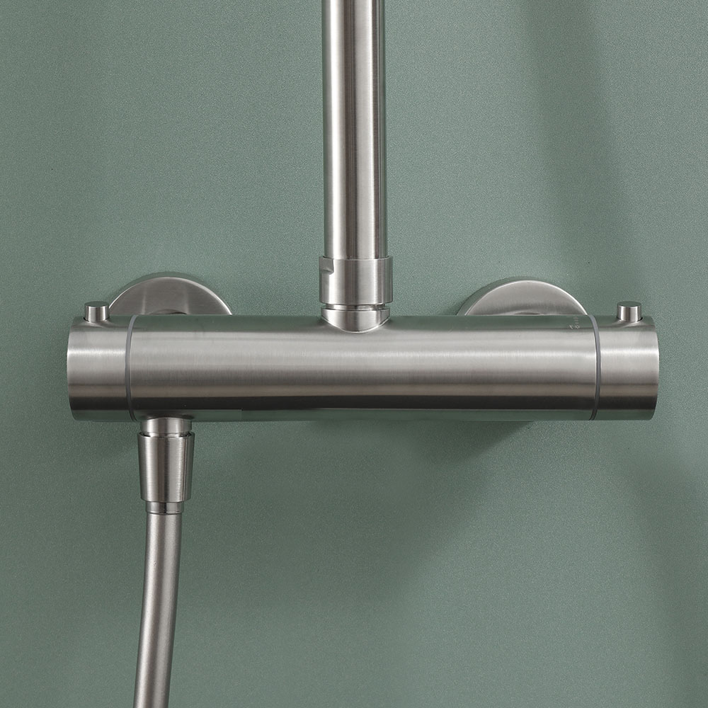 Pack columna y grifo Lavabo monomando NIQUEL CEPILLADO - Imagen 6